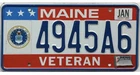 *99 CENT SALE*  2020s Maine AIR FORCE VETERAN License Plate #4945A6 No Reserve