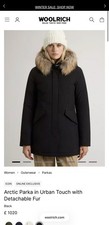 WOOLRICH Real fur Arctic Parka with Detachable Real Fur (size small)