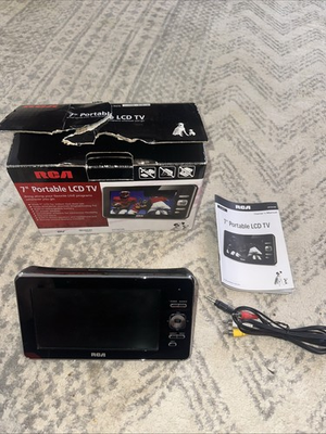 #ad 2011 RCA Digital TV Portable Handheld 7quot; LCD Built In Speakers No Power Supply $37.99
