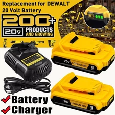 20V FOR DEWALT 20 Volt MAX Lithium-Ion Battery / Charger DCB203 DCB201-1 DCB204