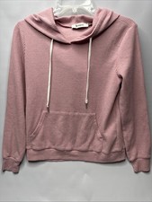 Yidarton Pink Waffle Pattern Pullover Activewear Hoodie Women s Small