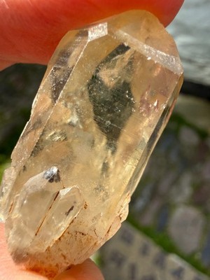 Citrin Heilquarz Kristallspitze Regenbogen natürlich grob heilend nicht erhitzt