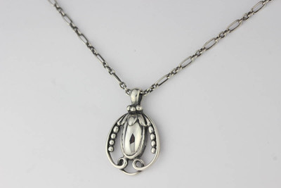 Georg Jensen 1990-2010 SV925 Necklace 45.5cm Top 19x29mm Georg Jensen 1990-2010 SV925 Necklace 45.5cm Top 19x29mm