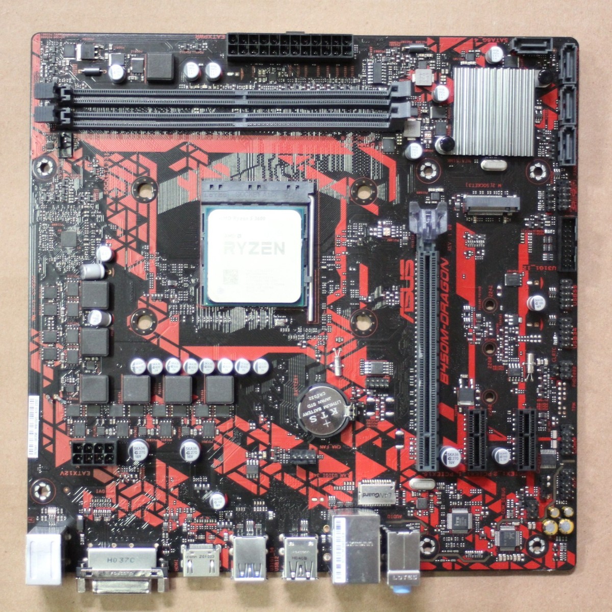 ASUS B450M DRAGON AM4 Motherboard + AMD Ryzen 5 3600 6-Core CPU
