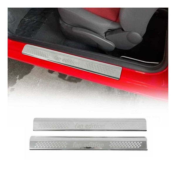 Einstiegsleisten TüRschutzleisten FüR VW Lupu Fox Fan Edelstahl Chrom 2Tlg-image