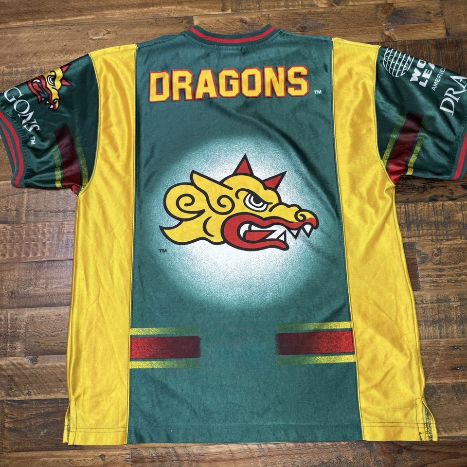 Camiseta deportiva gráfica de fútbol americano de colección de los 90 Nuez moscada Barcelona Dragons NFL Europa para hombre talla L Foto 2 de 4