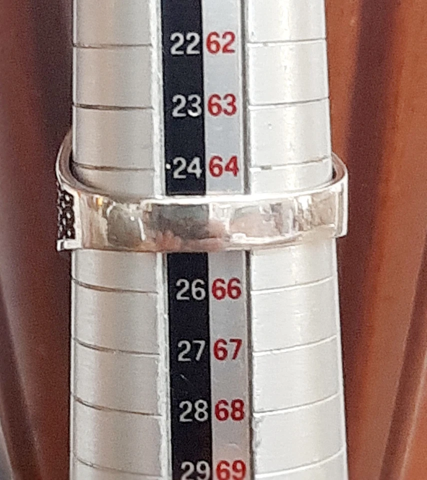 ANELLO UOMO Onice ARGENTO 925 sigillo solitario smalto Ring Man Sterling Onyx $ - Immagine 4 di 4