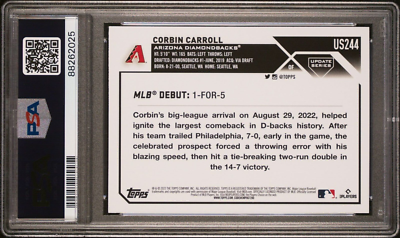 2023 Topps Update Series - Rookie Debut Corbin Carroll #US244 (RC