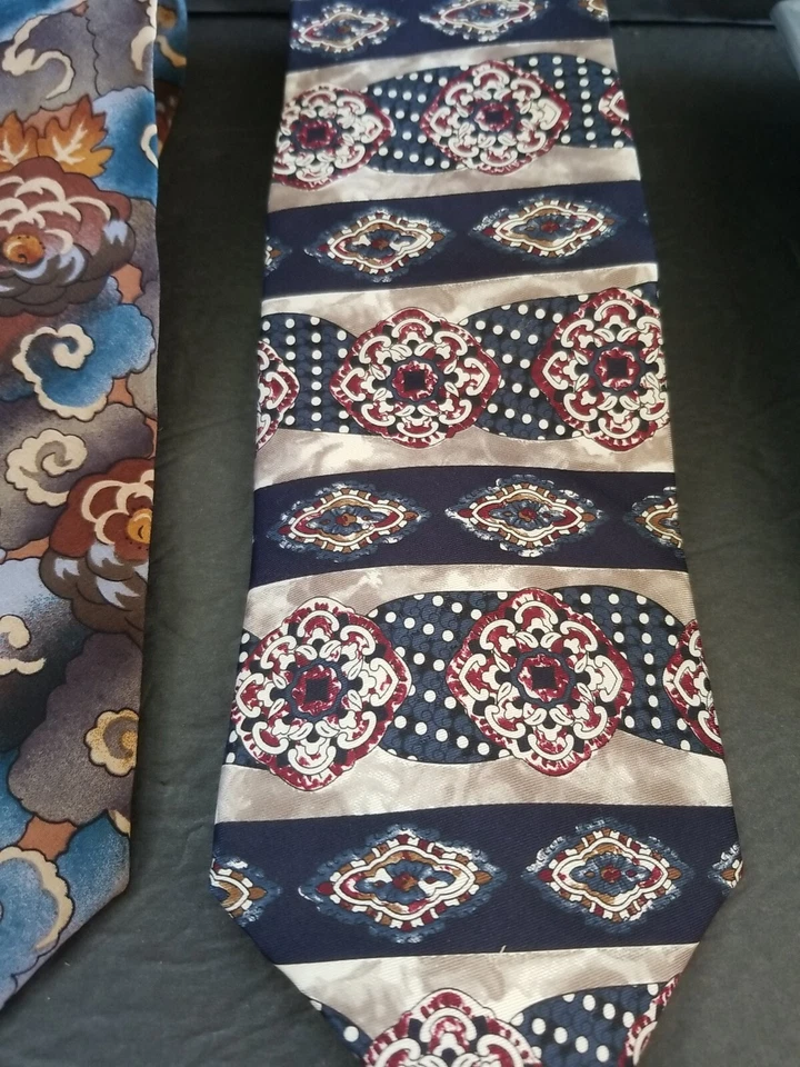 批量 3 件 混合 领带 花卉 抽象 几何 Barrington Blair 新一代 — 第 4/4 张图片