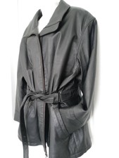 G-iii Black Heave Leather Jacket By Sz Xl