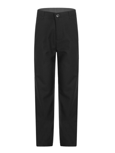 Boys School Trousers Straight-fit Elastic Waistband Pants for School Uniforms - 第 12/47 張圖片