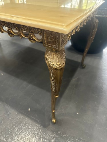 A Luxurious | Vintage | Neoclassical | ITALIAN Carrara Marble and Brass | TABLE - Picture 19 of 20