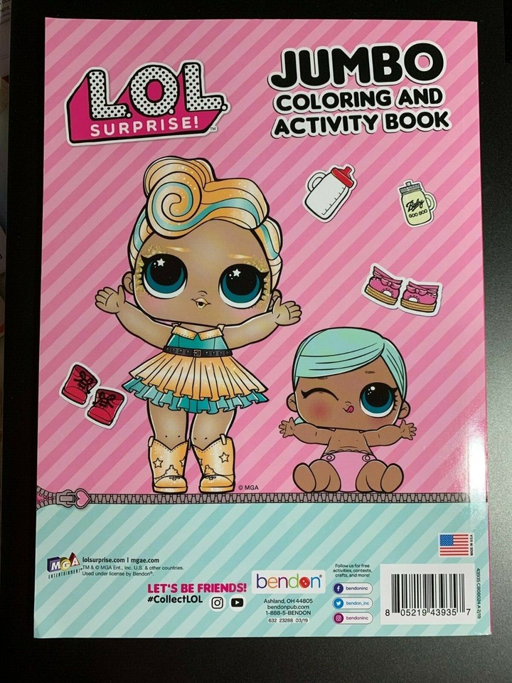 LOL SURPRISE! JUMBO COLORING & ACTIVITY BOOK "DANCE IT OUT" NEW GIRLS