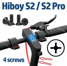 4x Phillips Head STEM SCREWS Hiboy S2 S2 Pro Electric Scooter Nut Bolts Black