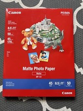 Canon Matte Photo Paper MP-101 8.5" X 11" 50 Sheets SEALED BOX