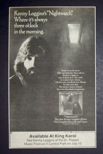 Kenny Loggins Nightwatch Era Central Park Music Series NYC 1978 Concert Ad