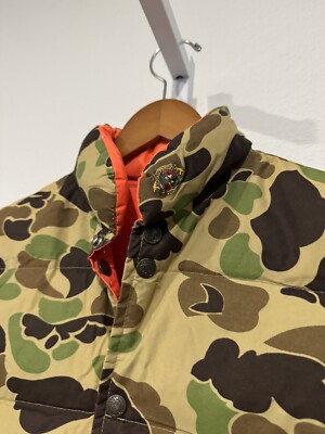 Hansa Branta Goose Down Vest Mens S Puffer Green Camo Hunting Camp