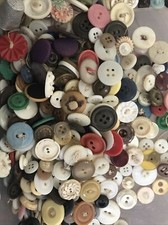 Vintage Buttons, 3/4 lb, Various Size/design/condition, Art Crafts Collector