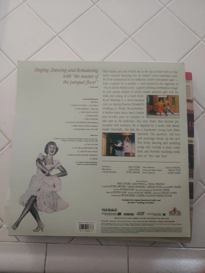 Royal Wedding  Fred Astaire Jane Powell Peter Lawford laserdisc vg Foto 3 de 4