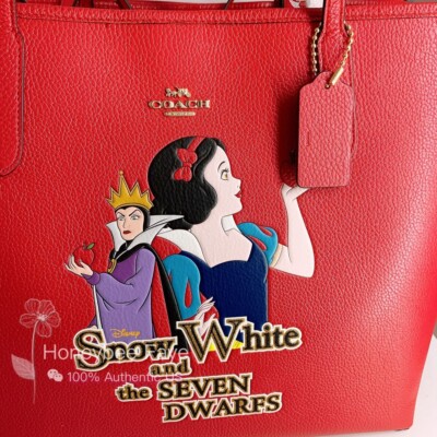 NWT Coach Disney City Tote With Signature Canvas Interior And Evil
