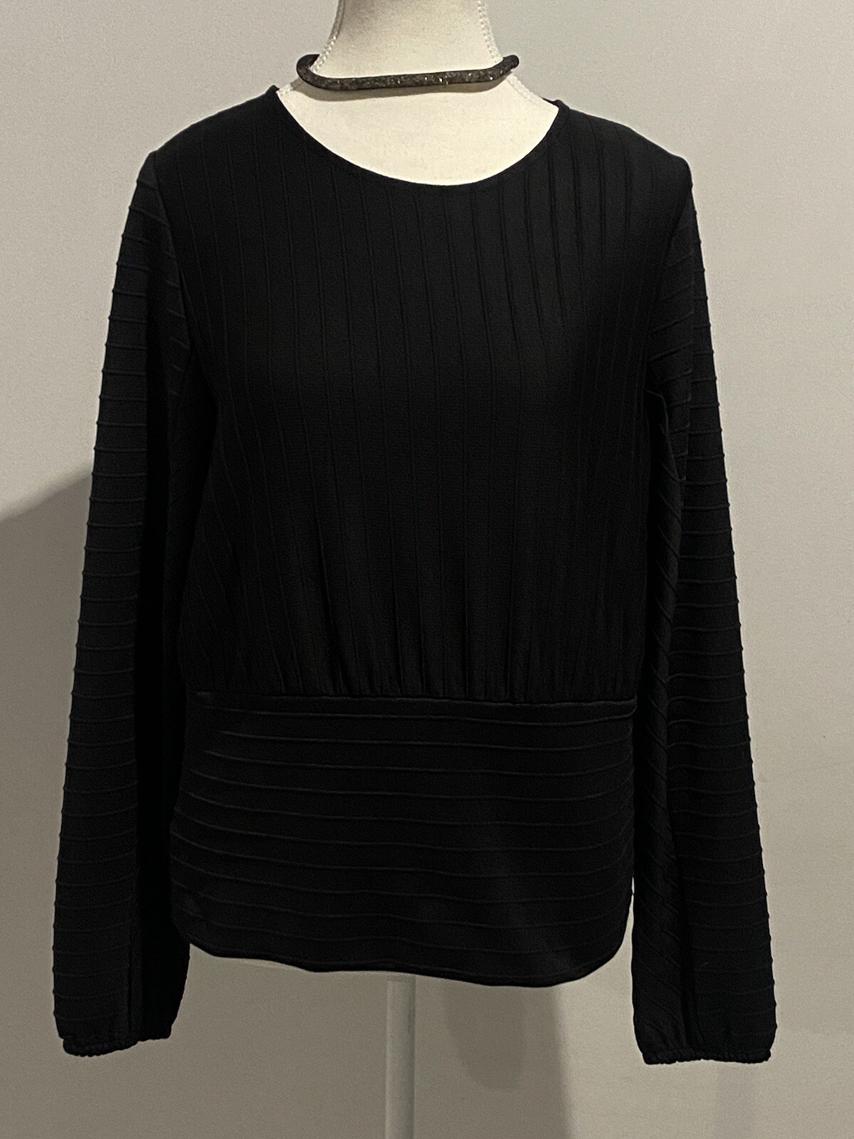 H&M Black Long Sleeve Mini Dress Size M Cocktail Evening Party