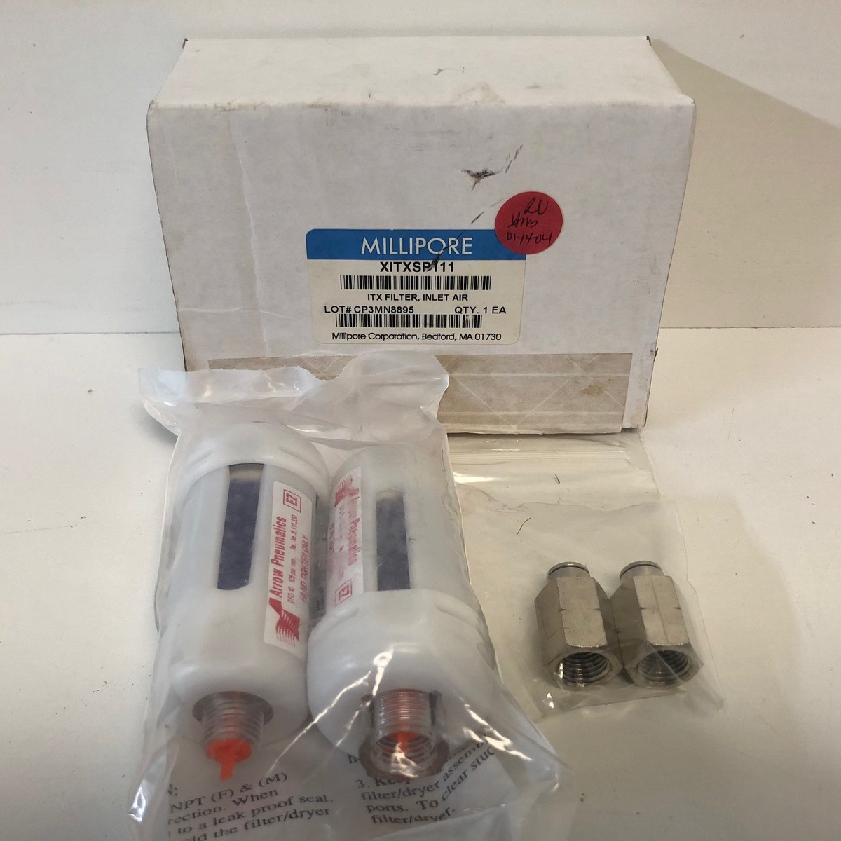 NEW OLD STOCK IN BOX! MILLIPORE ITX FILTER KIT XITXSP111 2 X ARROW