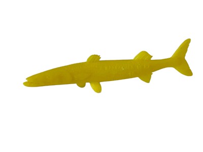Deep Sea Creature 1968 MPC plastic Monster Toy Figure Marx vtg Barracuda Yellow