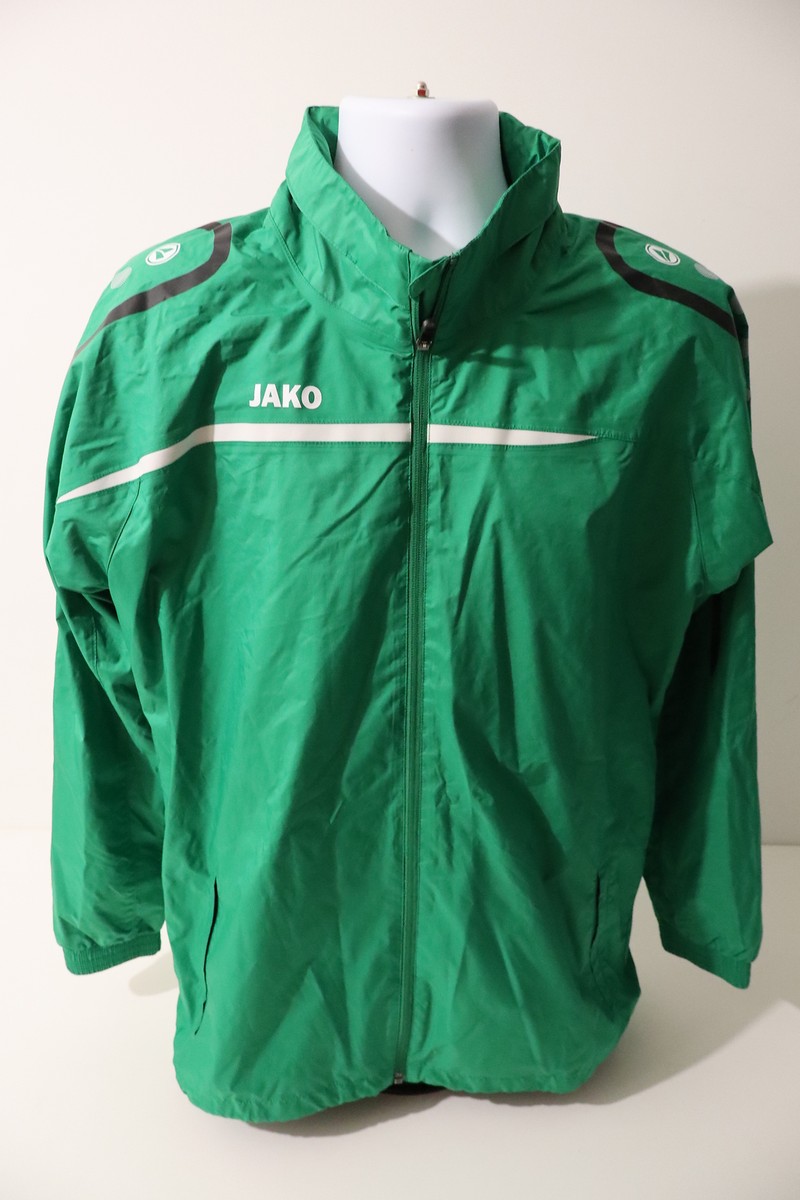 JAKO Men's Green Activewear Hood Wind Rain Jacket Size L