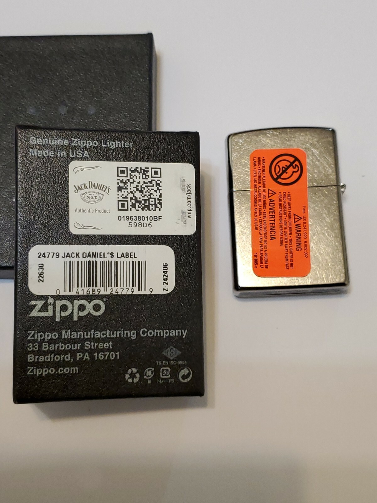 JACK DANIELS NO.7 CHROME LIGHTER BY ZIPPO NEW NEVER USED