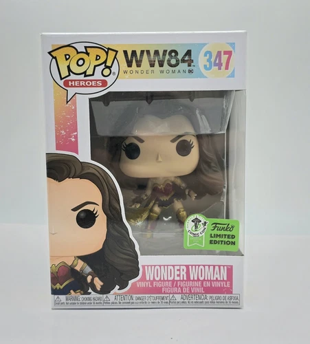 Funko POP! DC Wonder Woman w/ Tiara 347 DC ECCC Official 2021 Con  Sticker
