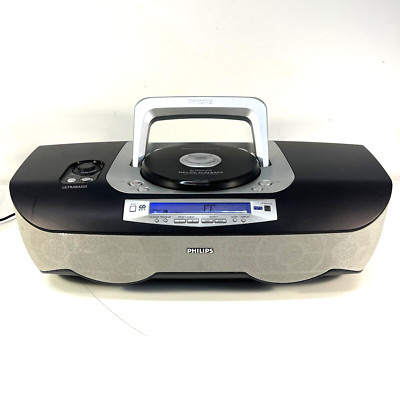 Philips AZ4000 Stereo Radio MP3 CD Player Playback - Title Text Display Retro