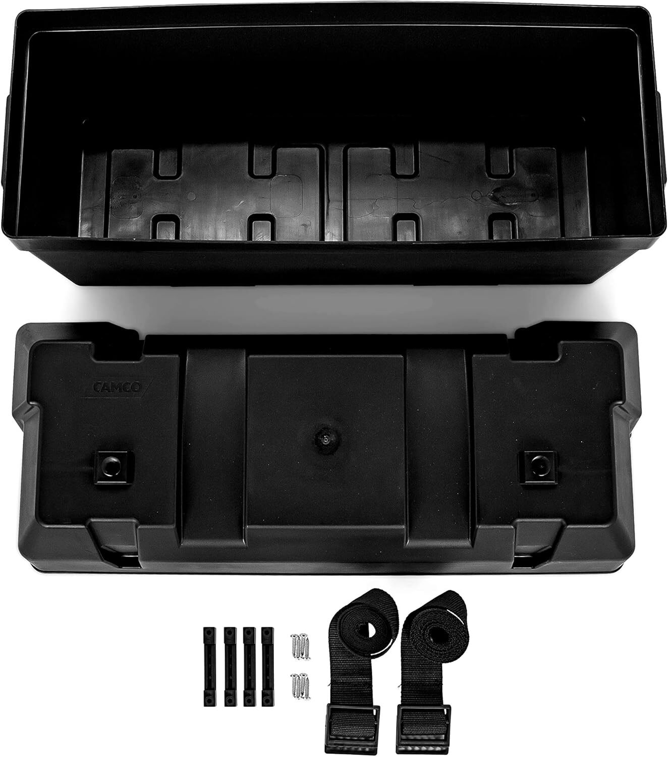 Double Battery Box for RV. Marine. Automotive – Heavy-Duty Polymer Case ...
