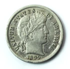 1899 10c Barber Silver Dime Rare Ten Cents Philadelphia
