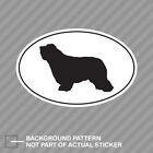 Bearded Collie Euro Oval Sticker Decal Vinyl dog canine pet