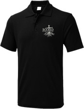 Embroidered Rooted In Jesus Unisex Polo Shirt, Christians Faith Beleive Polo
