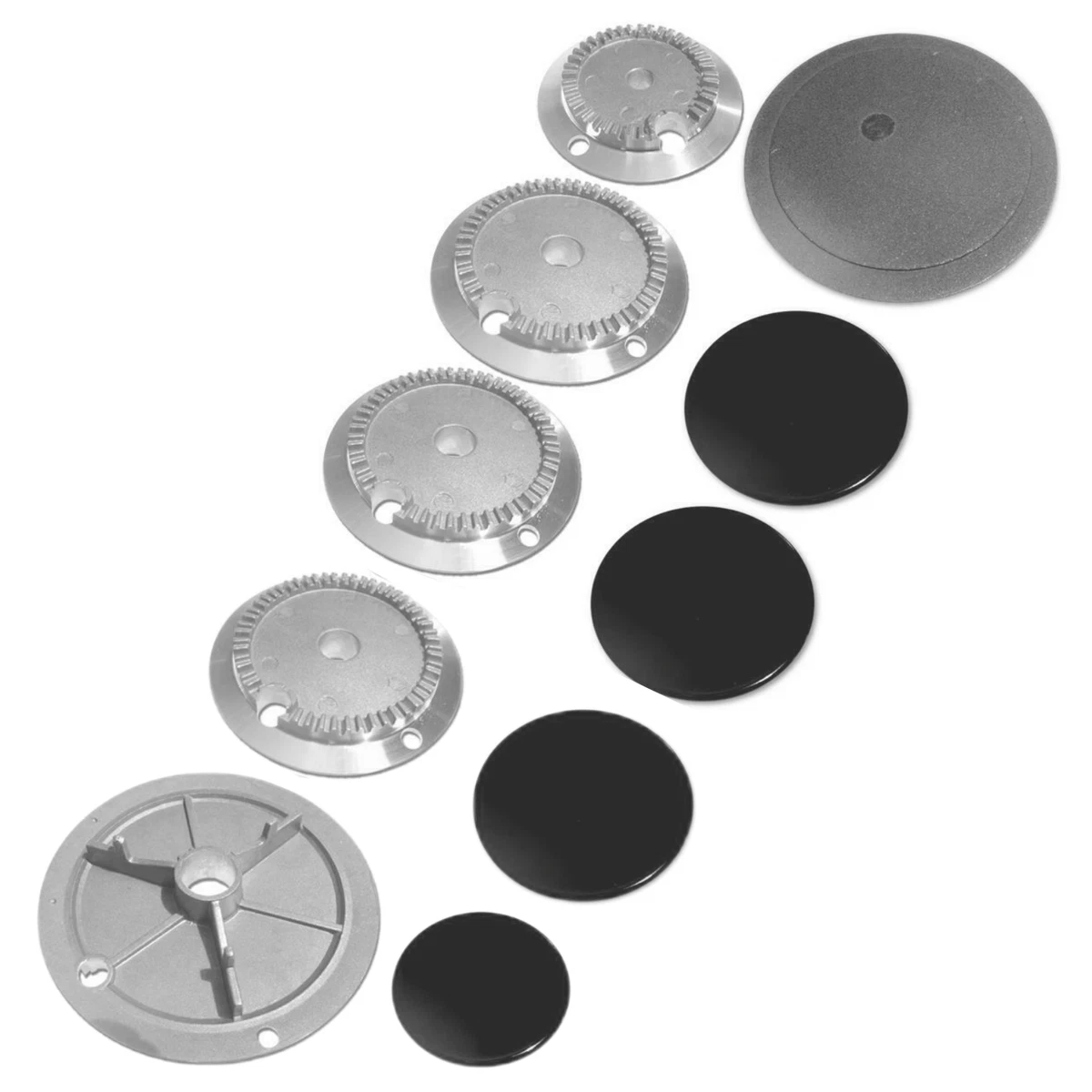 Homely - Set 5 Piattelli per Fornelli a Gas Compatibili con Piano