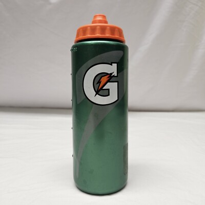 Gatorade Squeeze 8 Inch 20oz Plastic Water Bottle Green And Orange 