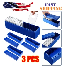 3 Plastic Coin Storage Box Case 20 Slab Coin Holder Tray for PCGS NGC PCCB PMGab