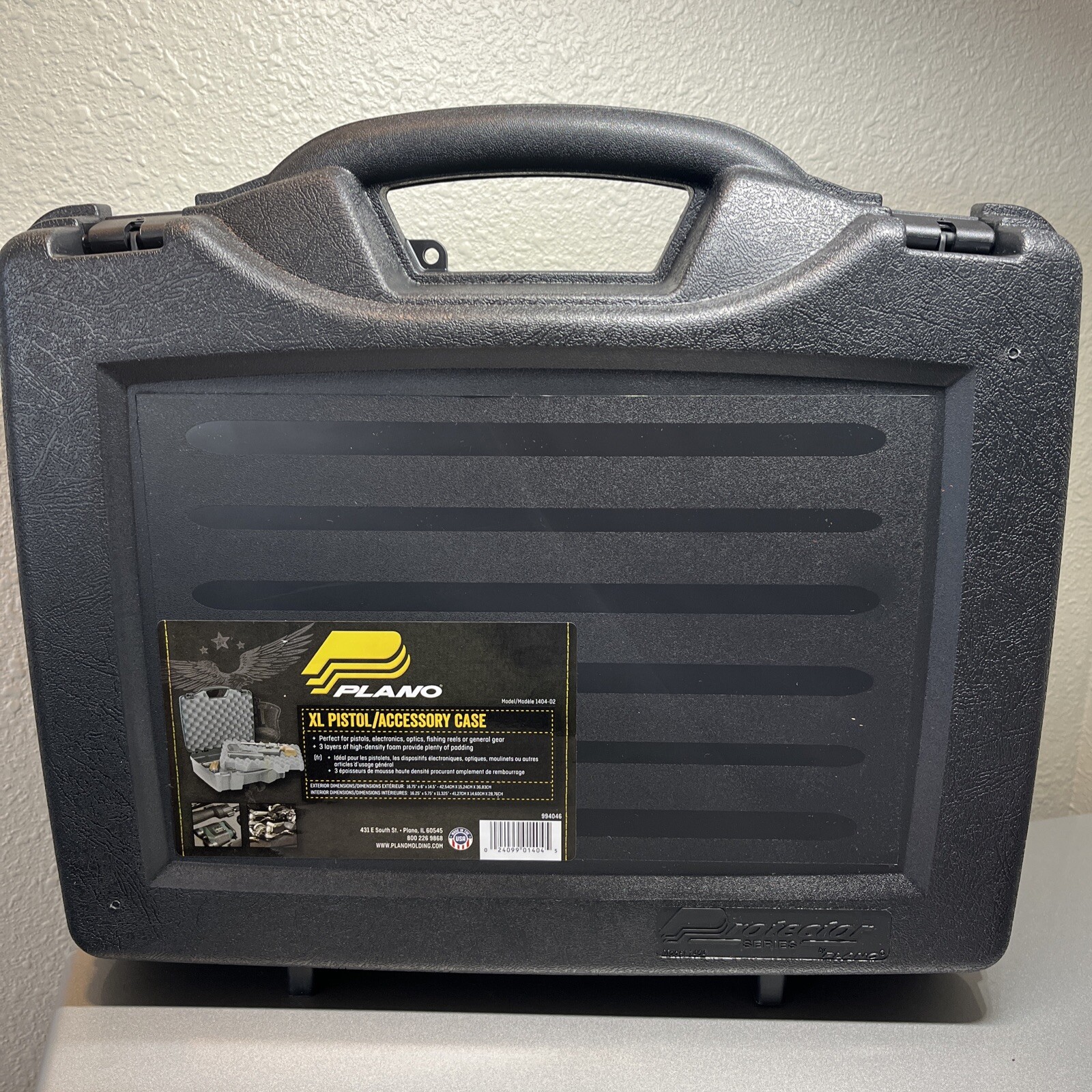 Plano 140402 Black Protector Four Pistol Case Padlock Tab 16.75" x 6