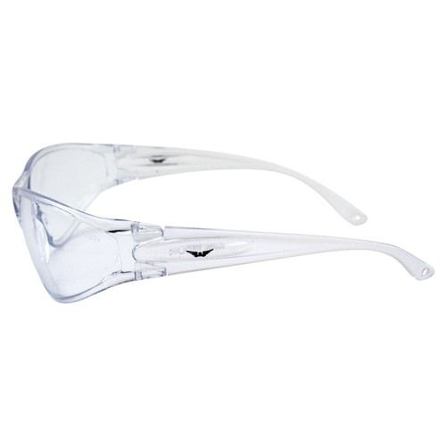 Global Vision PHD Wrap Around Safety Glasses Clear Frames Clear Lens ANSI Z87.1 - Picture 3 of 8