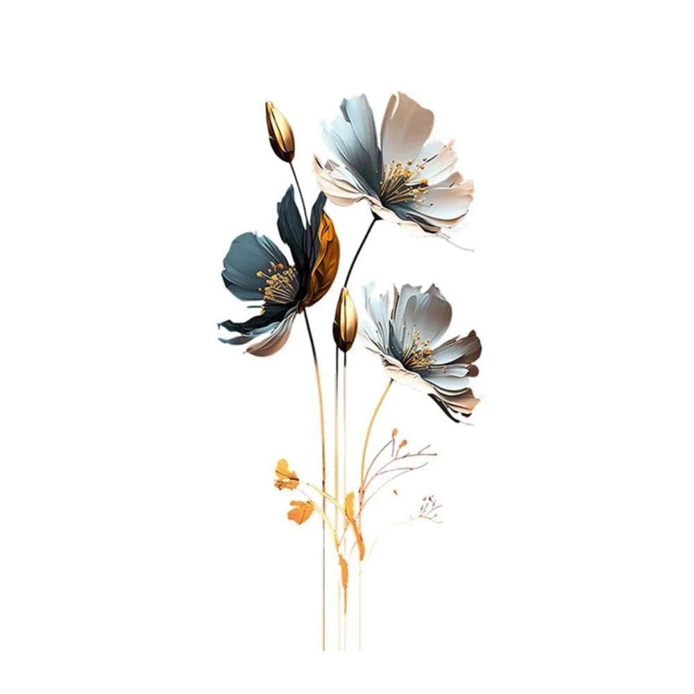 PVC Flower Wall Stickers Retro Aesthetic Wallpaper Living Room eBay