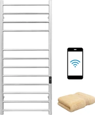 Smart Wifi Towel Warmer Wall Mounted with Built-In Timer and Temperature Adjust