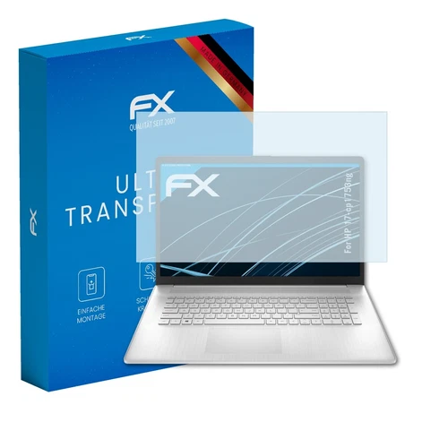 atFoliX 2x Displayschutzfolie für HP 17-cp1753ng Schutzfolie klar Folie