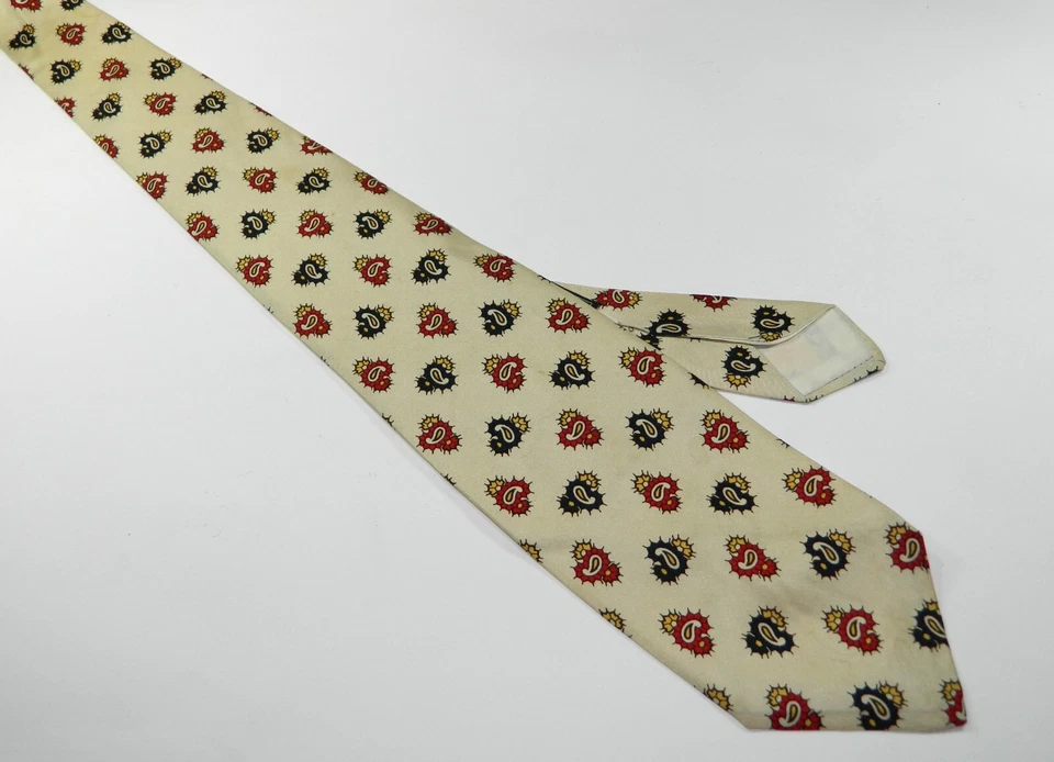 Corbata de seda vintage para hombre BLOOMINGDALE'S MENS STORE Anchorman Paisley Foto 4 de 4