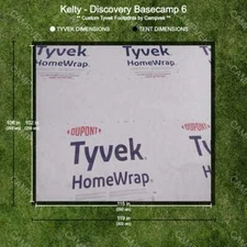 Tyvek Footprint for the Kelty Discovery Basecamp 6 Tent