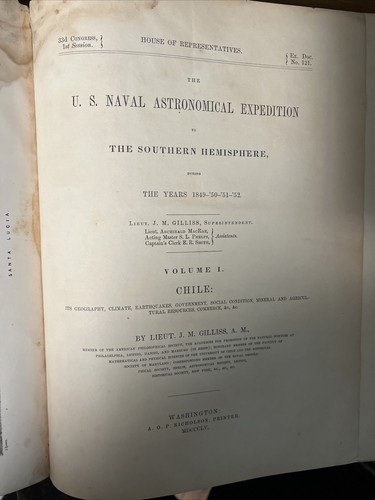 1855 U.S. Naval Astronomical Expedition; Southern Hemisphere; Chile - Picture 5 of 15