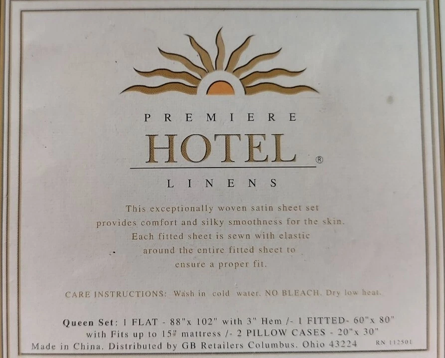 Juego de sábanas satinadas tejidas de ropa de hotel Premiere 100 % poliéster - vintage rojo talla Queen Foto 3 de 4