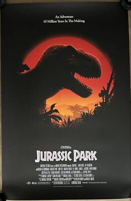 JURASSIC PARK POSTER MOVIE SCREEN PRINT SPIELBERG UNIVERSAL