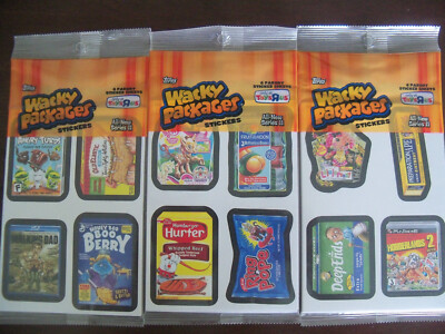 2013 TOPPS WACKY PACKAGES ANS 11 LOT OF 3 TOYS R US EXCLUSIVE STICKER ...