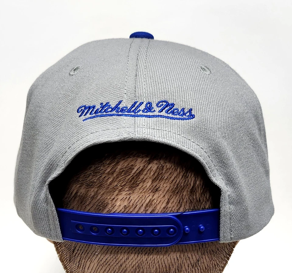 LA Dodgers Hat Mitchell & Ness Royal Gray Team Logo Liberty Snapback MLB Cap New - Image 4 of 4